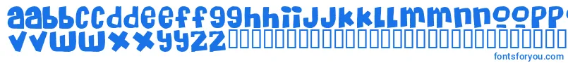 Massive Font – Blue Fonts on White Background