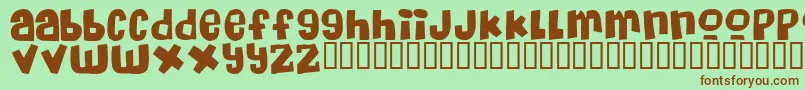 Massive Font – Brown Fonts on Green Background