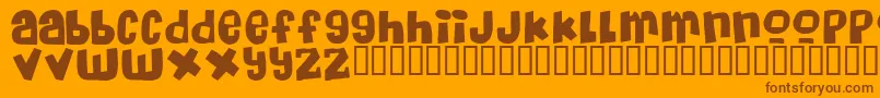 Massive Font – Brown Fonts on Orange Background