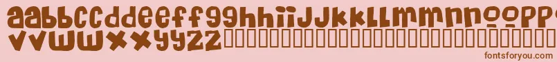 Massive Font – Brown Fonts on Pink Background