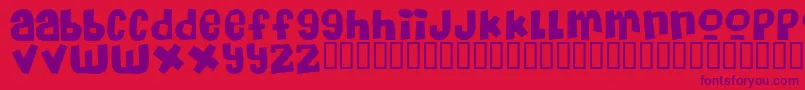 Massive Font – Purple Fonts on Red Background