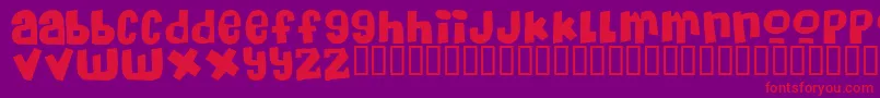 フォントMassive – 紫の背景に赤い文字