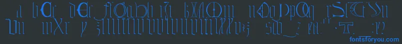 Tombale Font – Blue Fonts on Black Background