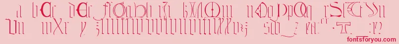 Tombale Font – Red Fonts on Pink Background