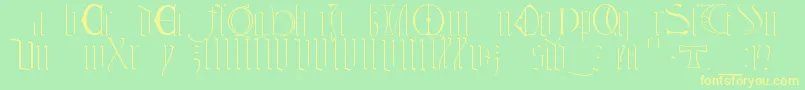 Tombale Font – Yellow Fonts on Green Background