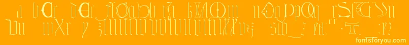 Tombale Font – Yellow Fonts on Orange Background