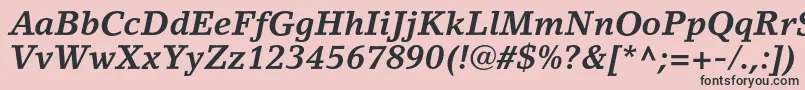 LinoletterstdBolditalic Font – Black Fonts on Pink Background
