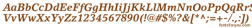 LinoletterstdBolditalic Font – Brown Fonts on White Background