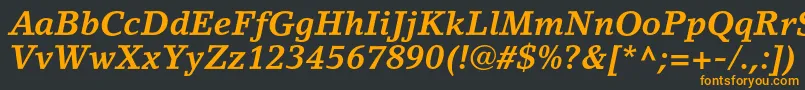 LinoletterstdBolditalic Font – Orange Fonts on Black Background