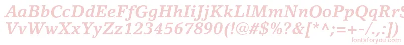 LinoletterstdBolditalic-Schriftart – Rosa Schriften auf weißem Hintergrund