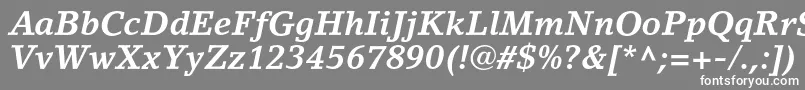 LinoletterstdBolditalic Font – White Fonts on Gray Background