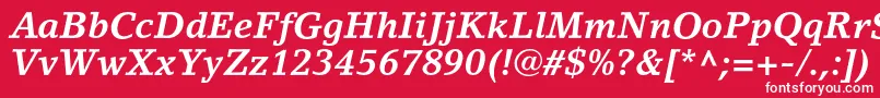 LinoletterstdBolditalic Font – White Fonts on Red Background