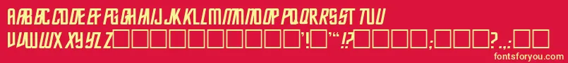 Fec Font – Yellow Fonts on Red Background