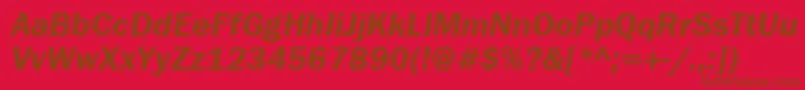 FranklingothdemiattItalic Font – Brown Fonts on Red Background