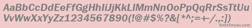 FranklingothdemiattItalic Font – Gray Fonts on Pink Background