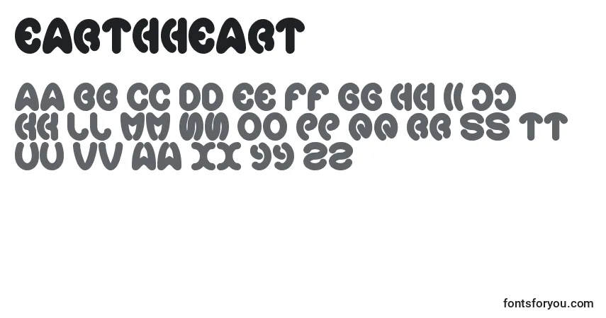 Schriftart Earthheart (97157) – Alphabet, Zahlen, spezielle Symbole