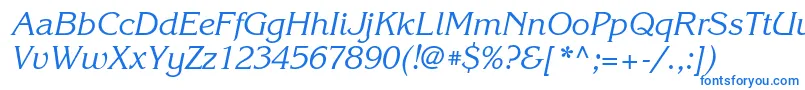KorinnatttItalic-Schriftart – Blaue Schriften