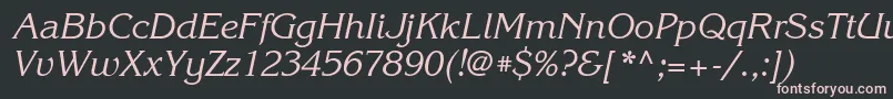 KorinnatttItalic Font – Pink Fonts on Black Background