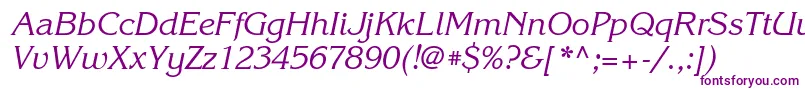 KorinnatttItalic Font – Purple Fonts on White Background