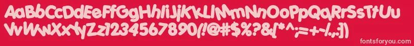 Porkys ffy Font – Pink Fonts on Red Background