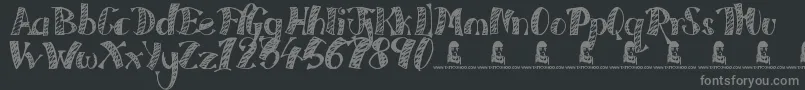 EveryFreakinNight Font – Gray Fonts on Black Background