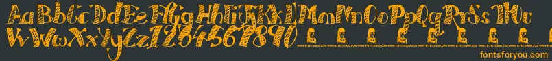 EveryFreakinNight Font – Orange Fonts on Black Background