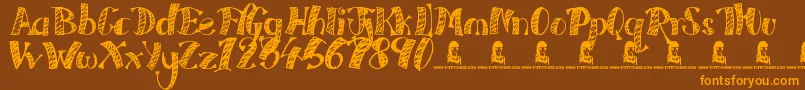 EveryFreakinNight Font – Orange Fonts on Brown Background