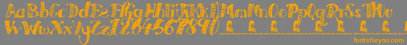 EveryFreakinNight Font – Orange Fonts on Gray Background