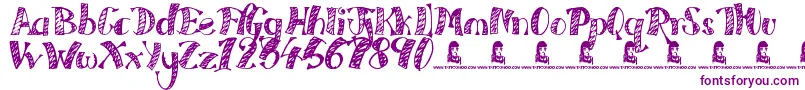 EveryFreakinNight Font – Purple Fonts on White Background