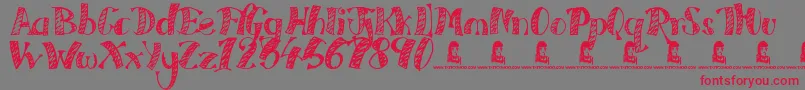 EveryFreakinNight Font – Red Fonts on Gray Background