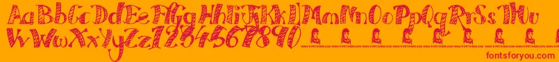 EveryFreakinNight Font – Red Fonts on Orange Background