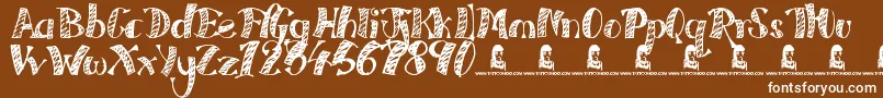 EveryFreakinNight Font – White Fonts on Brown Background