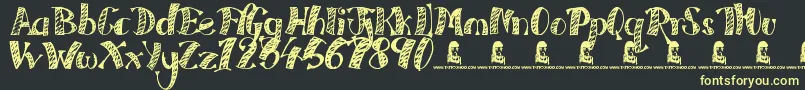 EveryFreakinNight Font – Yellow Fonts on Black Background