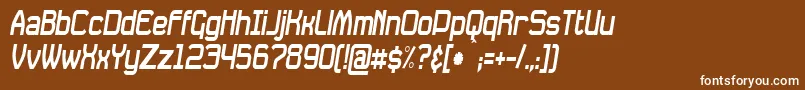 DavilleCondensedSlanted Font – White Fonts on Brown Background
