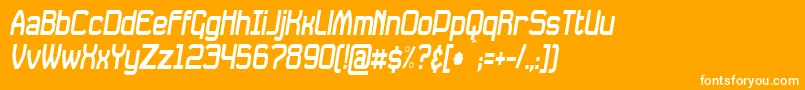 DavilleCondensedSlanted Font – White Fonts on Orange Background