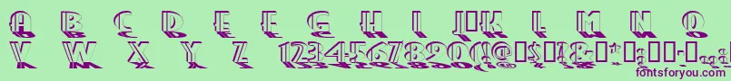 Grandprix Font – Purple Fonts on Green Background