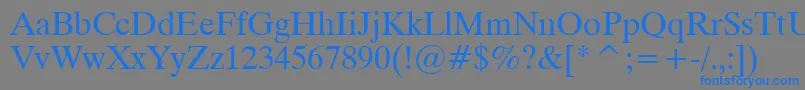 Dutch801RomanTl Font – Blue Fonts on Gray Background