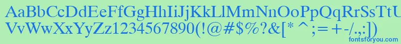 Dutch801RomanTl Font – Blue Fonts on Green Background