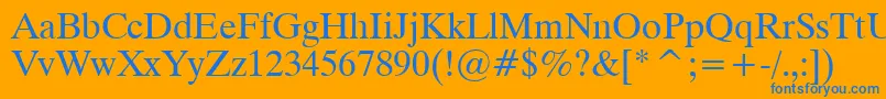 Dutch801RomanTl Font – Blue Fonts on Orange Background