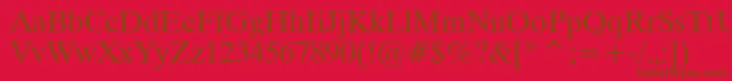 Dutch801RomanTl Font – Brown Fonts on Red Background