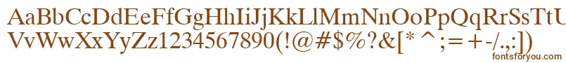 Dutch801RomanTl Font – Brown Fonts on White Background