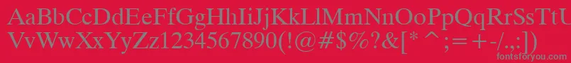 Dutch801RomanTl Font – Gray Fonts on Red Background