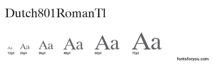 Dutch801RomanTl Font Sizes
