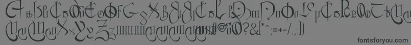 CourthandPlain. Font – Black Fonts on Gray Background