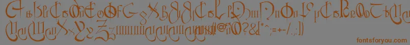 CourthandPlain. Font – Brown Fonts on Gray Background