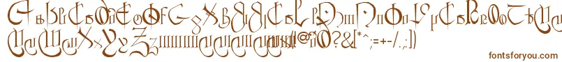CourthandPlain. Font – Brown Fonts on White Background