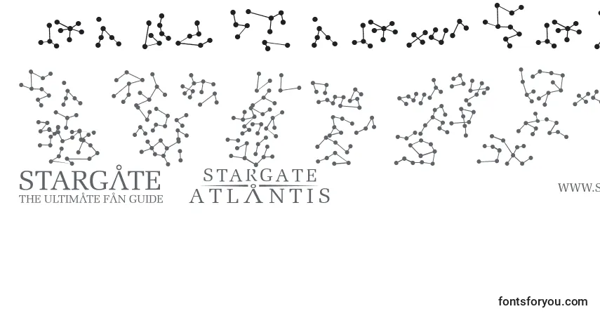 Schriftart StargateAtlantisGlyphs – Alphabet, Zahlen, spezielle Symbole