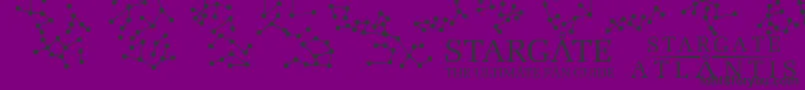 StargateAtlantisGlyphs Font – Black Fonts on Purple Background