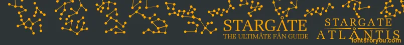 フォントStargateAtlantisGlyphs – 黒い背景にオレンジの文字