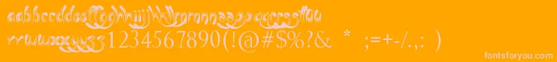 NaughtyNights Font – Pink Fonts on Orange Background